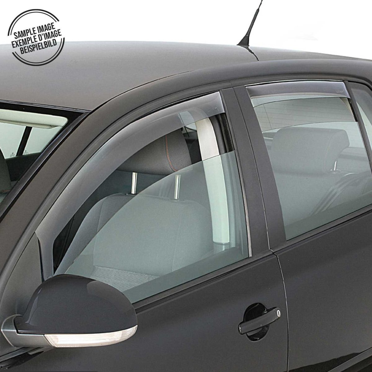 BMW 1 SERIES F20 Wind Deflector - Omac - Acrylic 4 Pcs - Black Smoke - '12-'19